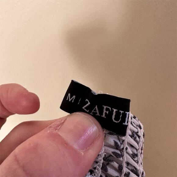 ZAFUL White Black Flounce Smocked Floral Skirt‎ A-line Layered Women's Size 6 - Picture 10 of 10